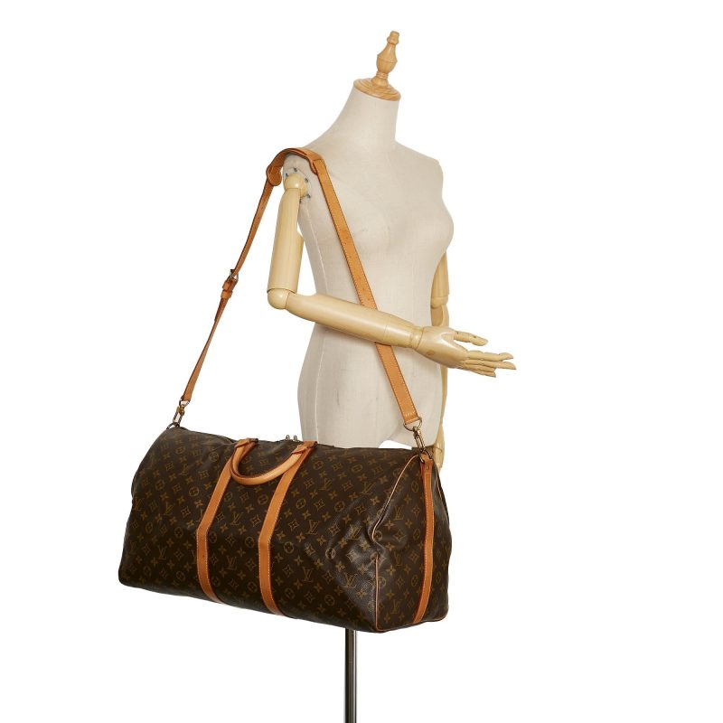 Louis Vuitton Monogram Keepall Bandouliere 55 (SHG-35915) - Barde - Image 10