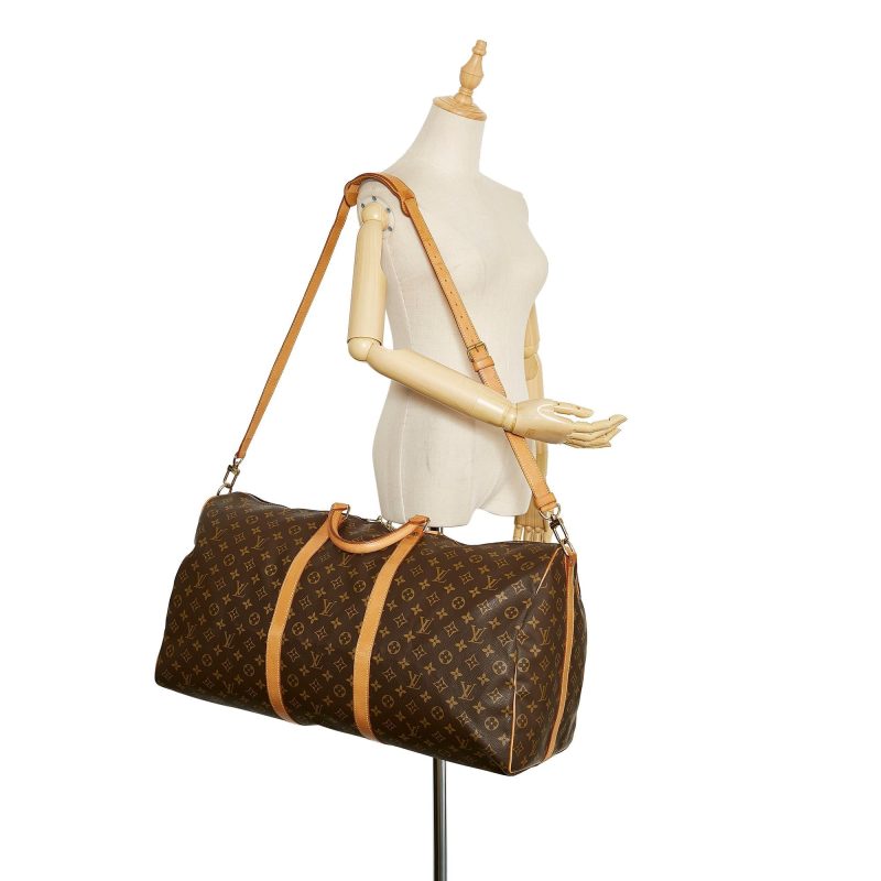 Louis Vuitton Monogram Keepall Bandouliere 60 (SHG-36022) - Barde - Image 10