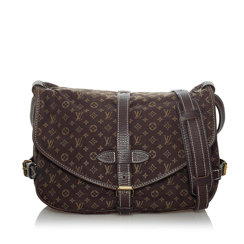 Louis Vuitton Monogram Mini Lin Saumur (SHG-33895) - Barde