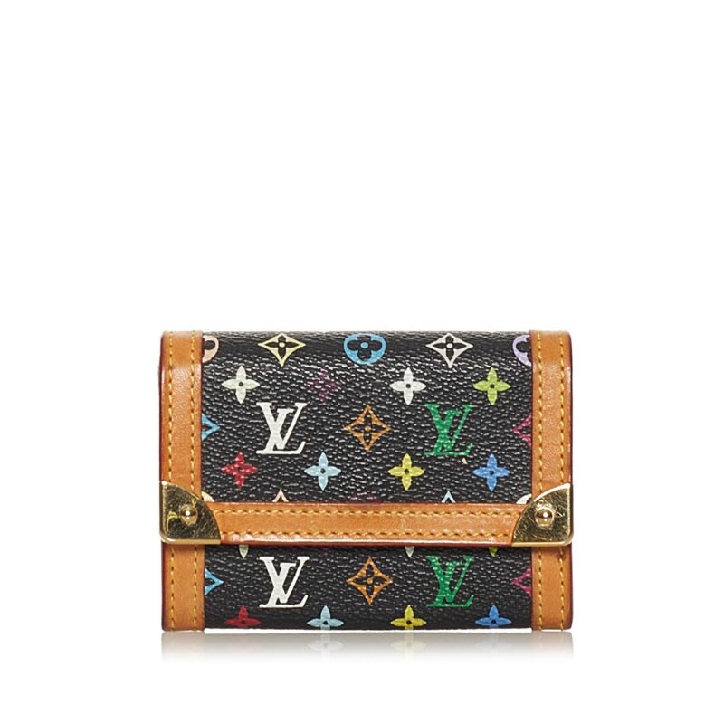 Louis Vuitton Monogram Multicolore Porte Monnaie Plat (SHG-34394) - Barde