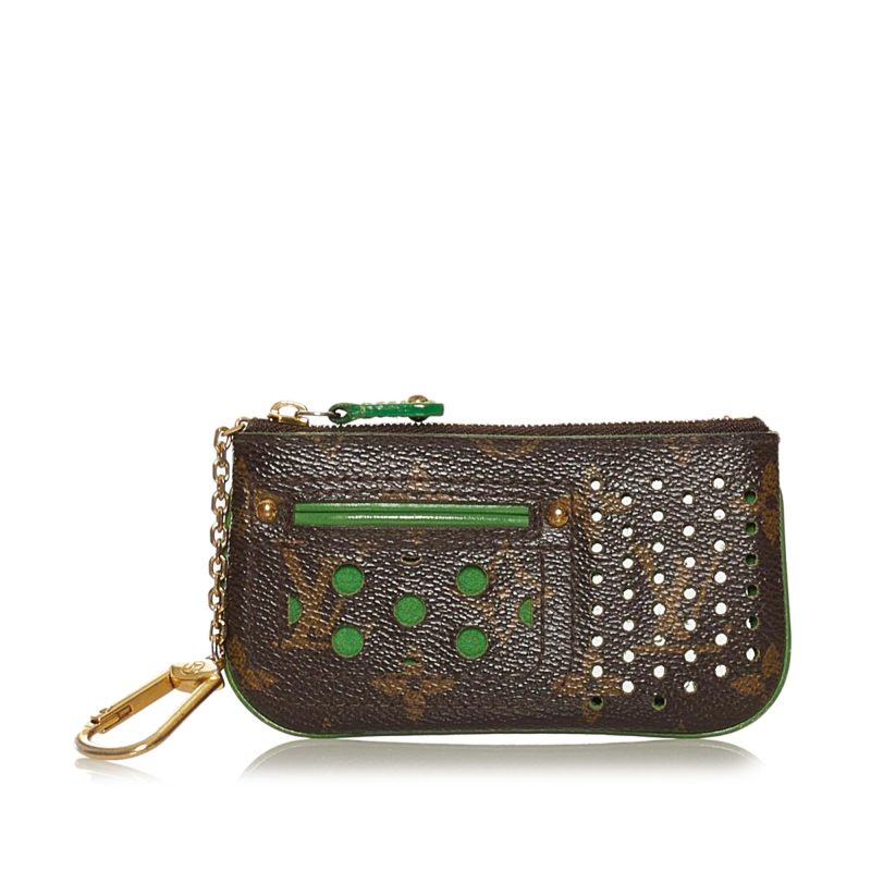 Louis Vuitton Monogram Perforated Pochette Cles (SHG-34415) - Barde