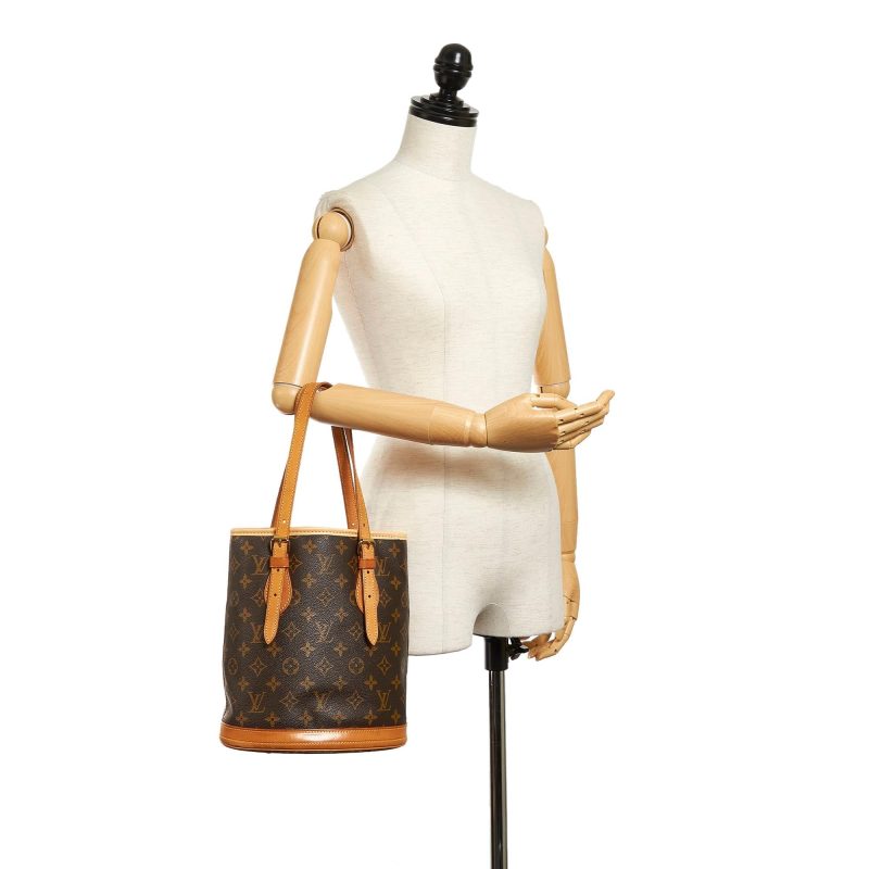 Louis Vuitton Monogram Petit Bucket (SHG-36312) - Barde - Image 5