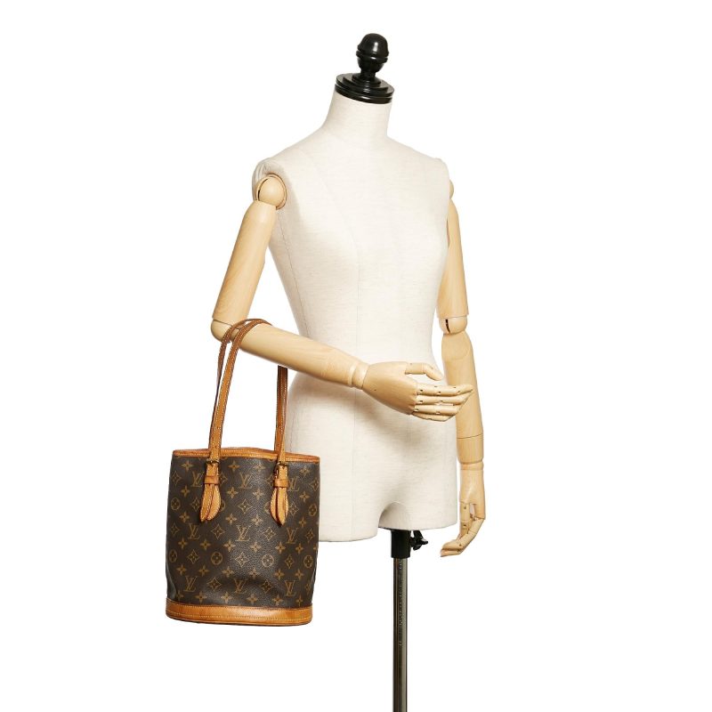 Louis Vuitton Monogram Petit Bucket (SHG-36335) - Barde - Image 5