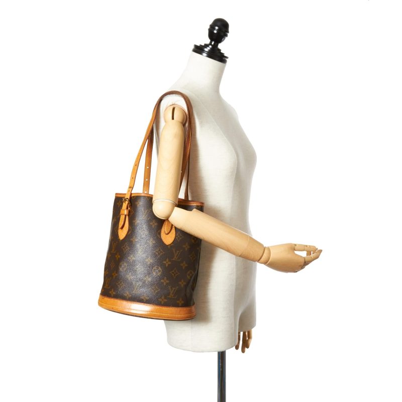 Louis Vuitton Monogram Petit Bucket (SHG-36349) - Barde - Image 5
