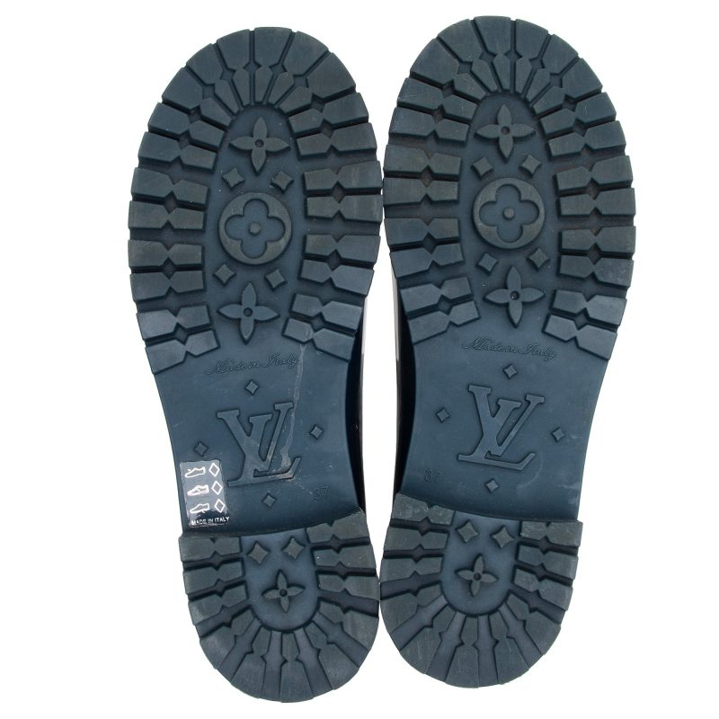 Louis Vuitton Monogram Rubber Rain Boots - Size 7 / 37 (SHF-103fGd) - Barde - Image 5