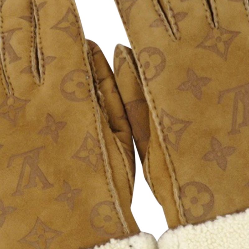 Louis Vuitton Monogram Shearling Gloves (SHG-36692) - Barde - Image 4