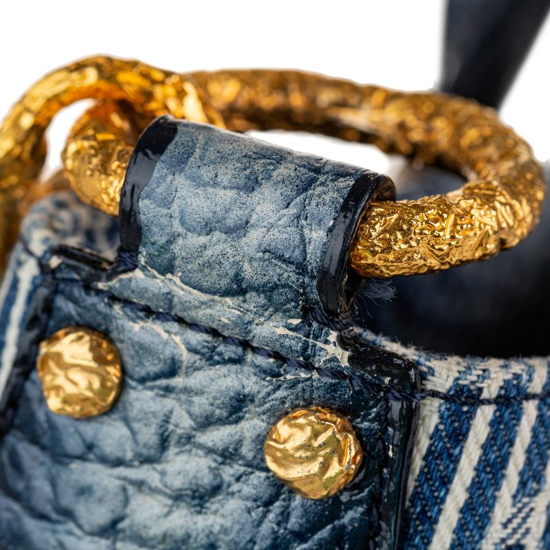 Louis Vuitton Monogram Stripes Denim Polka Dot Trunks and Bags Corsaire Tote (SHG-37846) - Barde - Image 10
