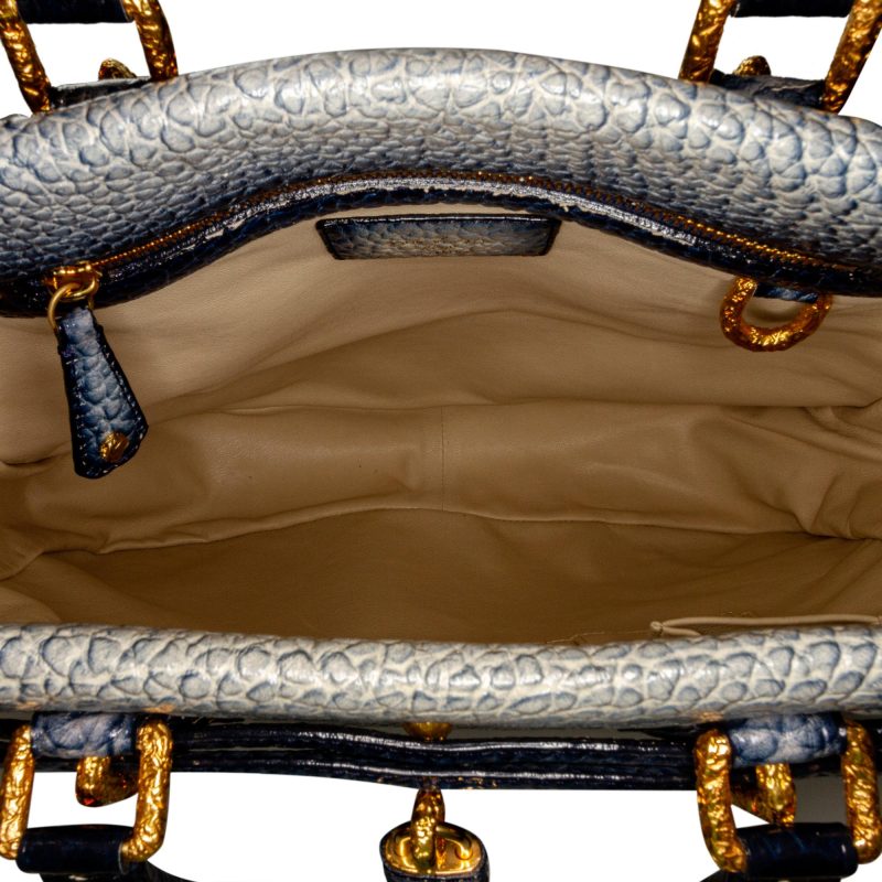 Louis Vuitton Monogram Stripes Denim Polka Dot Trunks and Bags Corsaire Tote (SHG-37846) - Barde - Image 5