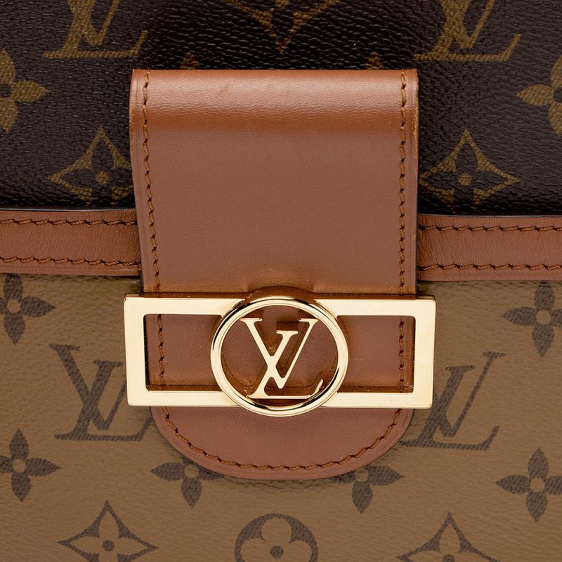 Louis Vuitton Reverse Monogram Dauphine MM Hobo (SHF-21159) - Barde - Image 9