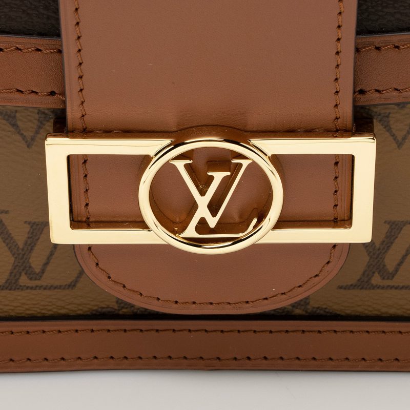 Louis Vuitton Reverse Monogram Dauphine MM Shoulder Bag (SHF-22333) - Barde - Image 10