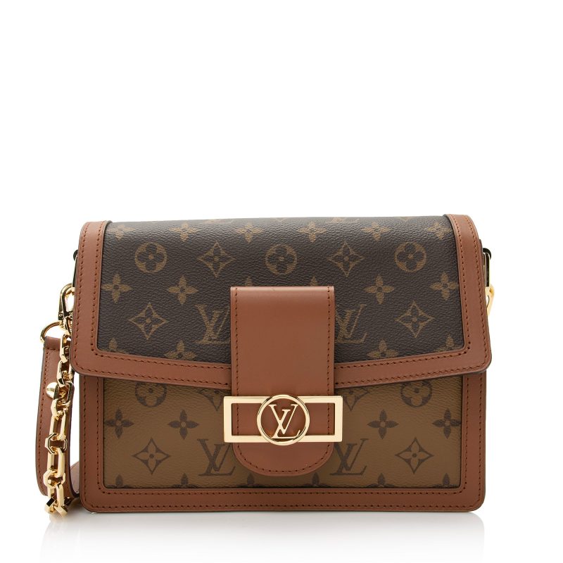 Louis Vuitton Reverse Monogram Dauphine MM Shoulder Bag (SHF-22333) - Barde