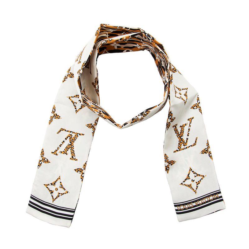 Louis Vuitton Silk Monogram Giant Jungle Bandeau Scarf (SHF-22135) - Barde - Image 2