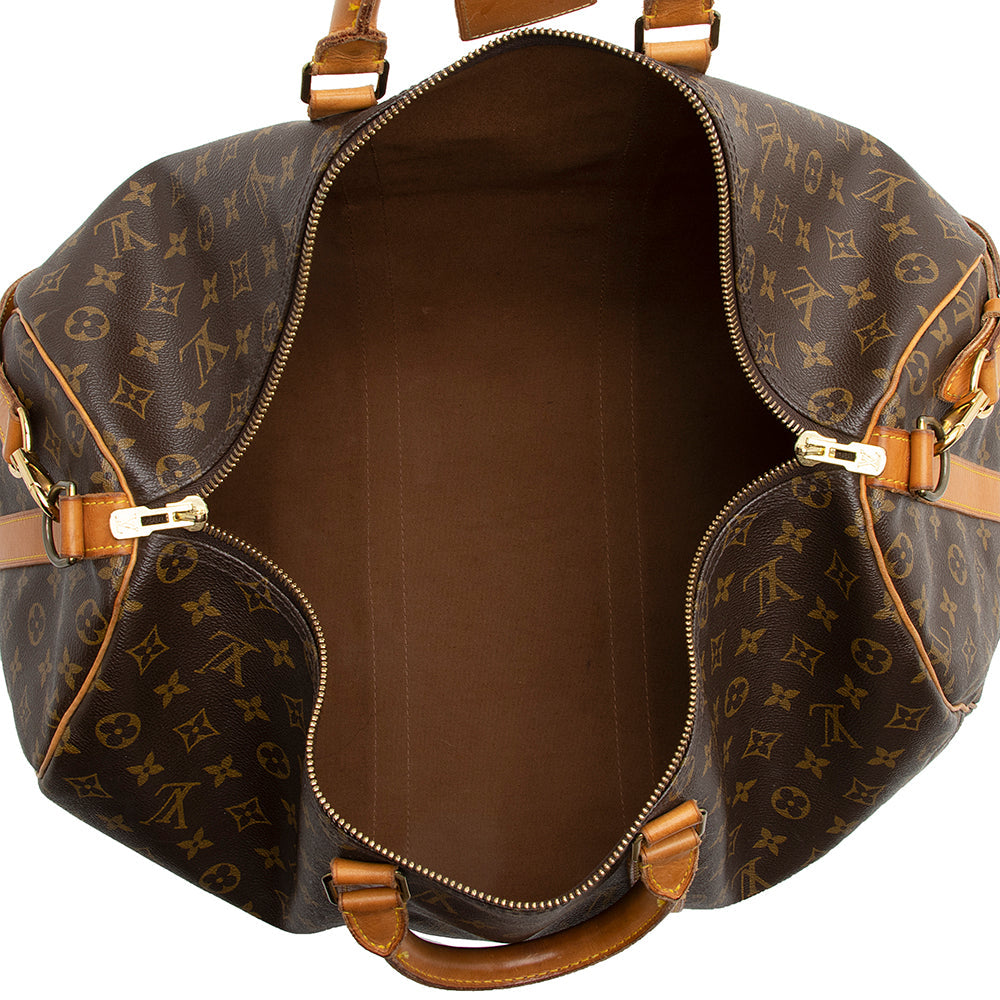 Louis Vuitton Vintage Monogram Canvas Keepall Bandouliere 50 Duffle Bag (SHF-21765) - Barde - Image 7