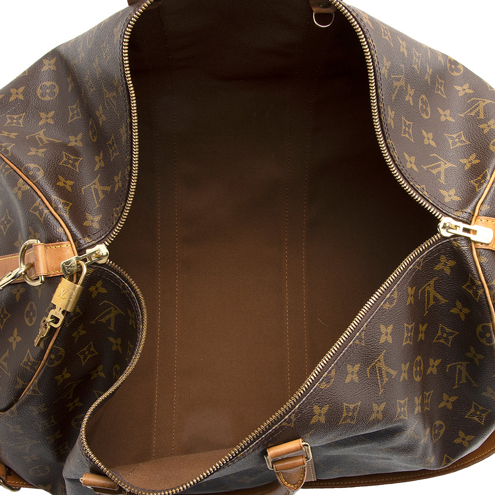 Louis Vuitton Vintage Monogram Canvas Keepall Bandouliere 55 Duffel Bag (SHF-21498) - Barde - Image 6