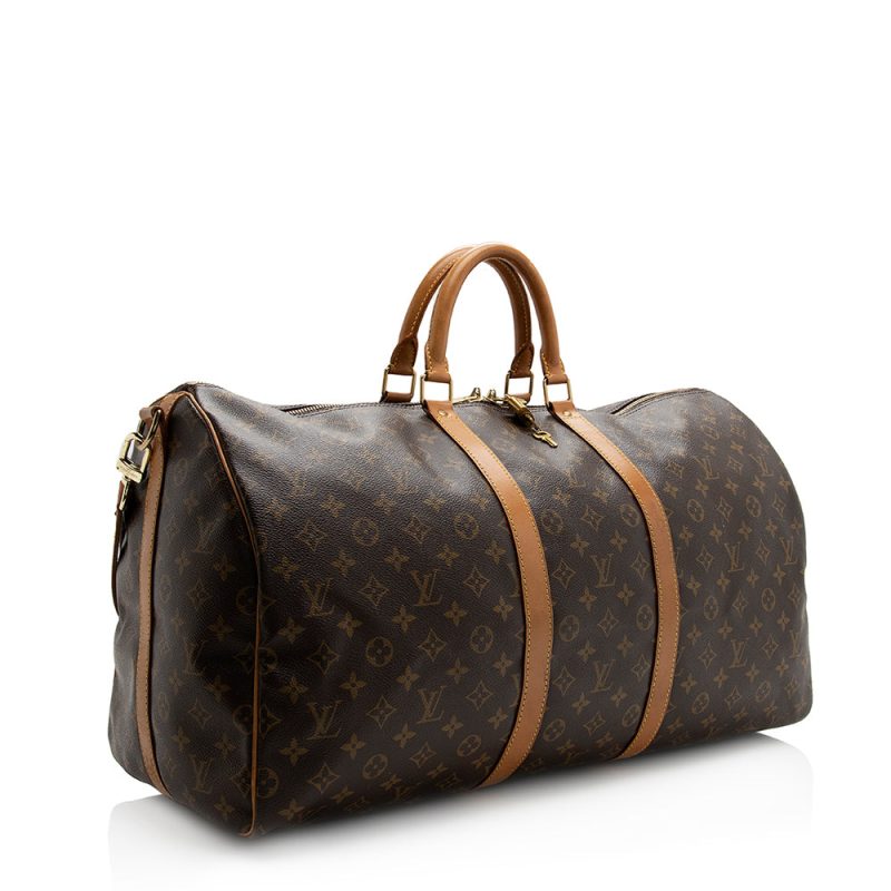 Louis Vuitton Vintage Monogram Canvas Keepall Bandouliere 55 Duffel Bag (SHF-21498) - Barde - Image 2