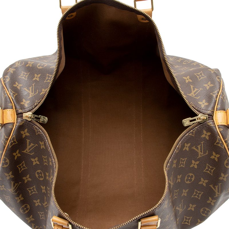 Louis Vuitton Vintage Monogram Canvas Keepall Bandouliere 55 Duffle Bag (SHF-21161) - Barde - Image 7