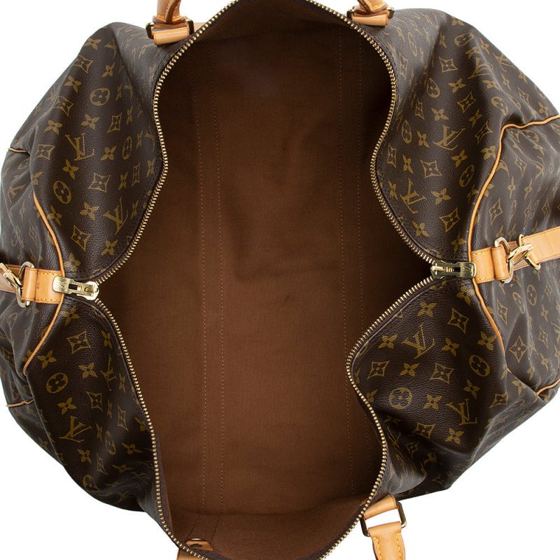 Louis Vuitton Vintage Monogram Canvas Keepall Bandouliere 60 Duffle Bag (SHF-21212) - Barde - Image 6