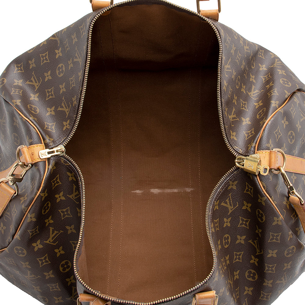 Louis Vuitton Vintage Monogram Canvas Keepall Bandouliere 60 Duffel Bag (SHF-21625) - Barde - Image 7