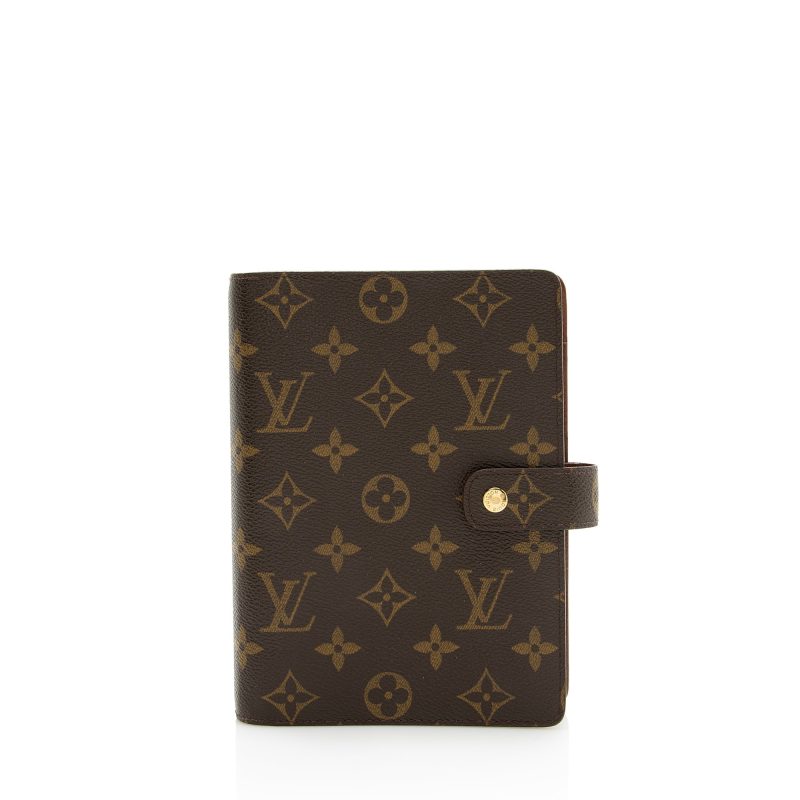 Louis Vuitton Vintage Monogram Canvas Medium Ring Agenda Cover (SHF-22929) - Barde