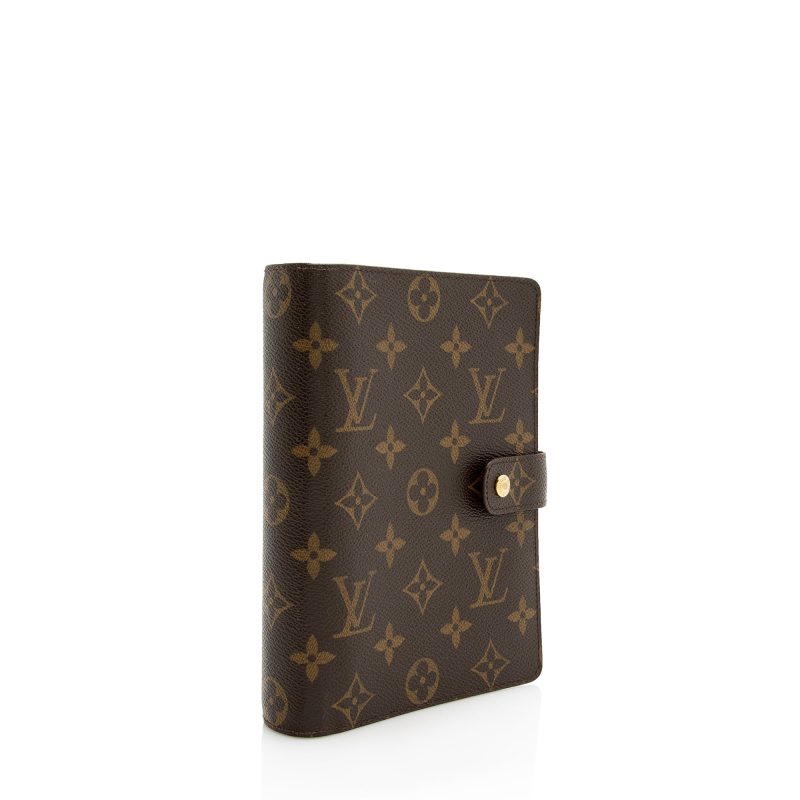 Louis Vuitton Vintage Monogram Canvas Medium Ring Agenda Cover (SHF-22929) - Barde - Image 2