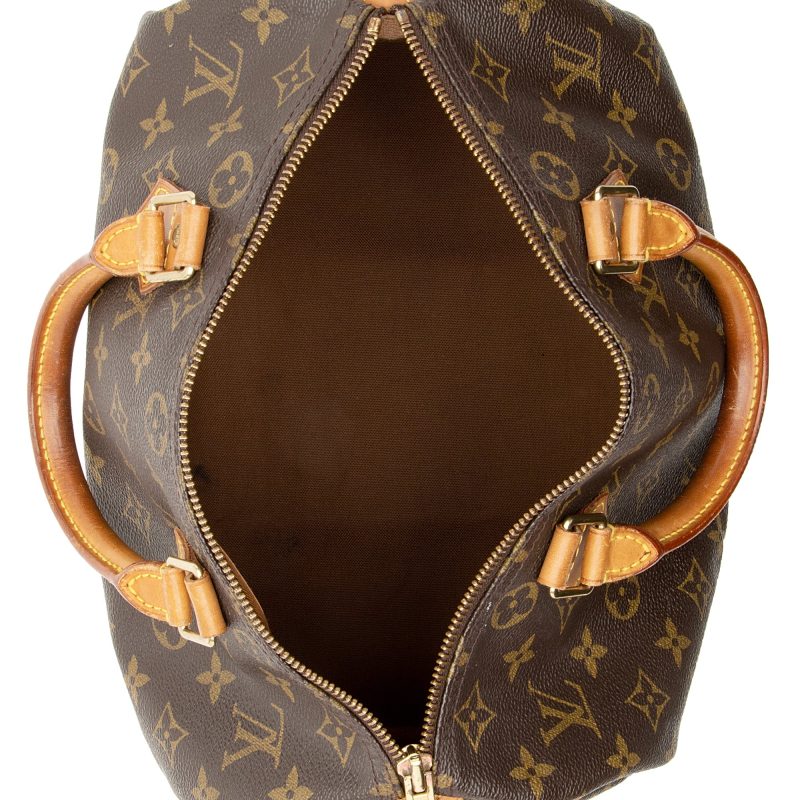 Louis Vuitton Vintage Monogram Canvas Speedy 30 Satchel (SHF-22320) - Barde - Image 7