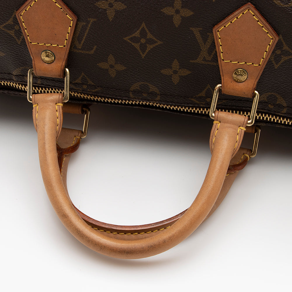 Louis Vuitton Vintage Monogram Canvas Speedy 35 Satchel (SHF-16148) - Barde - Image 10