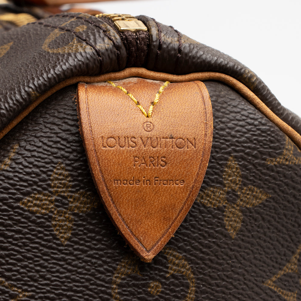 Louis Vuitton Vintage Monogram Canvas Speedy 35 Satchel (SHF-16148) - Barde - Image 8