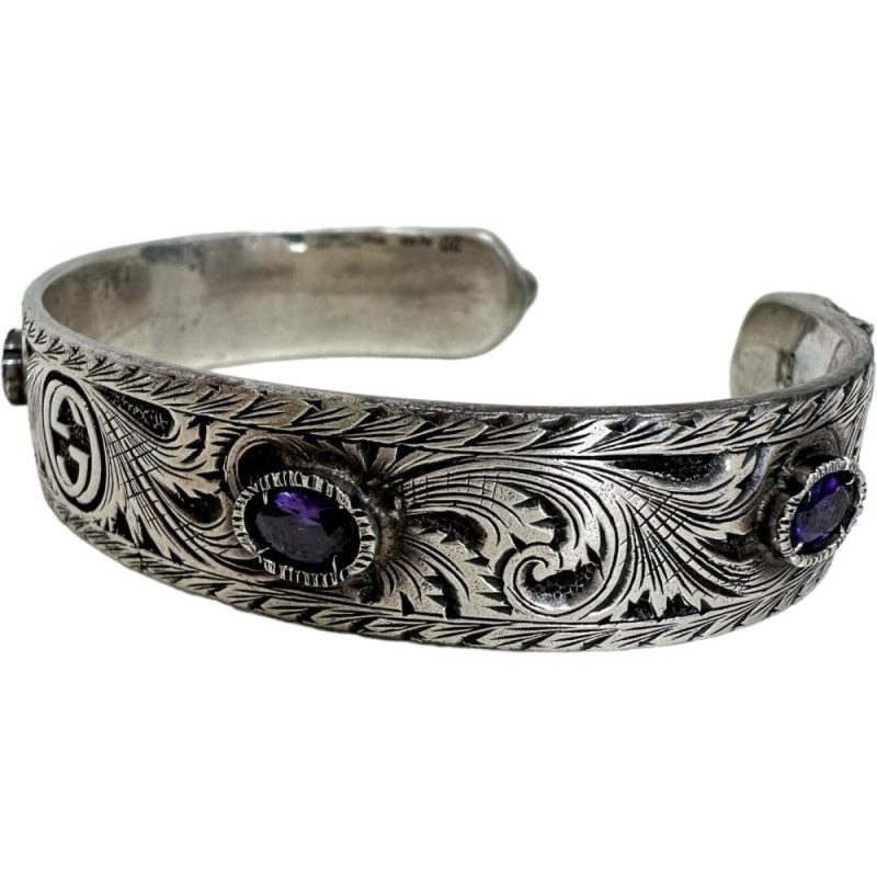 Gucci Silver 925 Cat Head Bracelet Unisex - Barde - Image 2