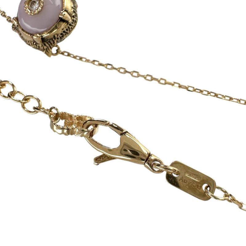 Gucci Pink Opal Diamond Necklace K18YG - Barde - Image 7