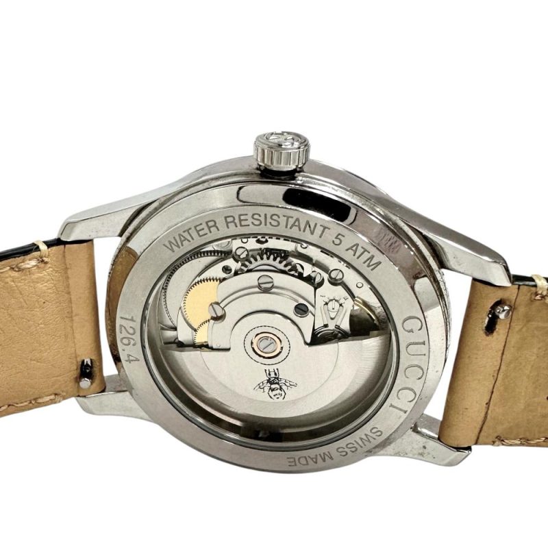 Gucci Timeless Cat Watch Stainless Steel Leather Automatic - Barde - Image 7