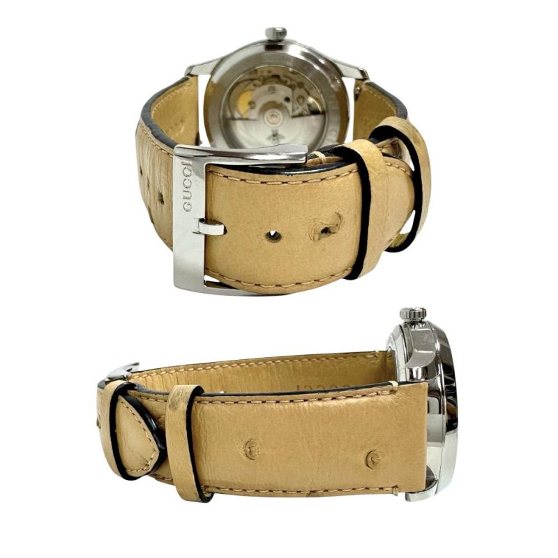 Gucci Timeless Cat Watch Stainless Steel Leather Automatic - Barde - Image 8
