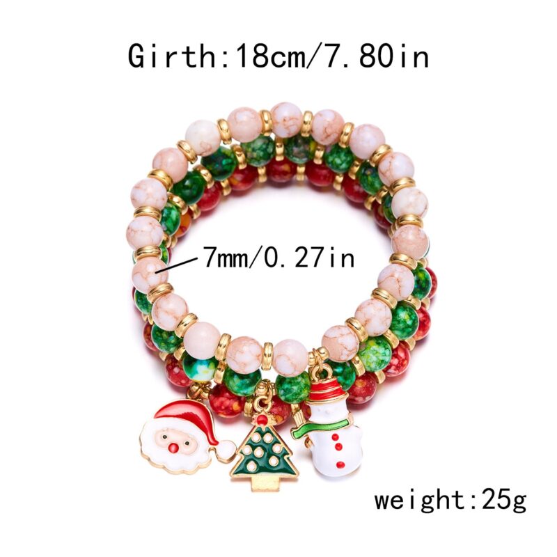 Holiday Santa Claus Tree Snowflake Bell Bracelets - Image 9