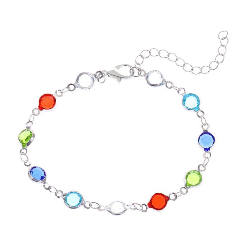 Fashion Heart Colorful Heart-shaped Zircon Chain Bracelets - Image 5