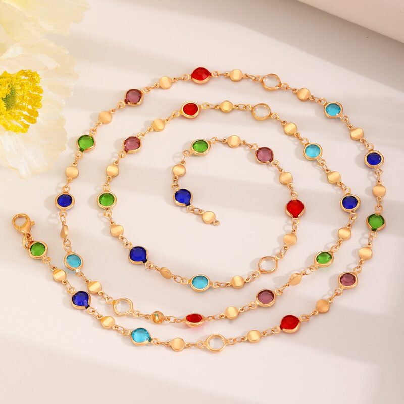 Fashion Heart Colorful Heart-shaped Zircon Chain Bracelets - Image 7