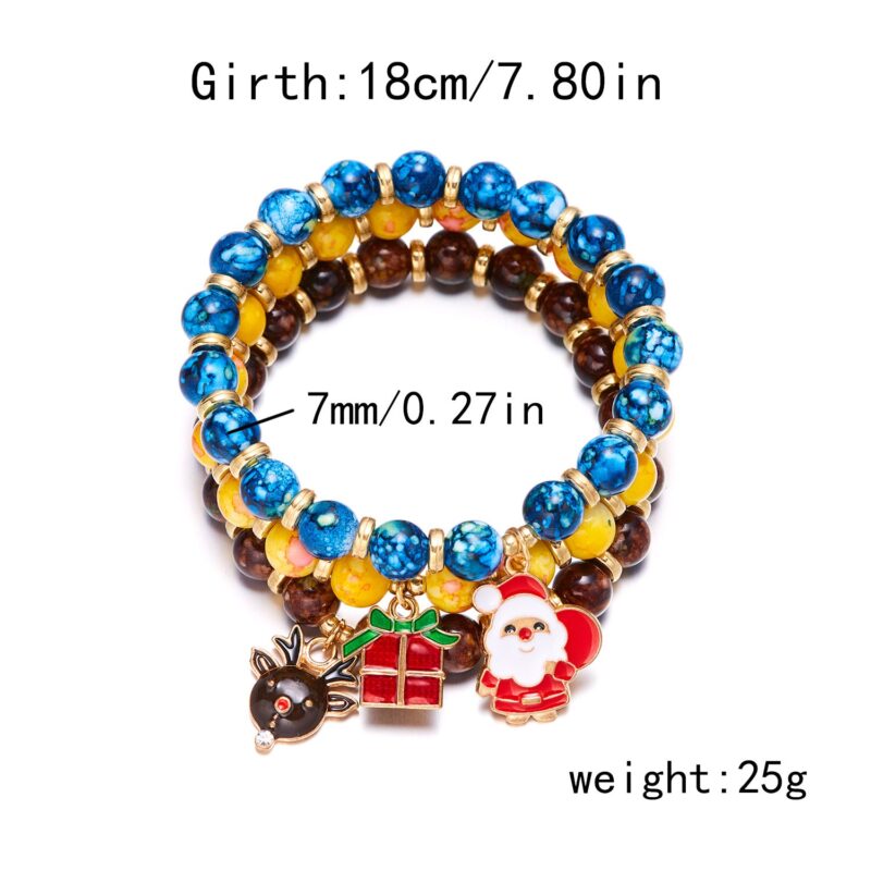 Holiday Santa Claus Tree Snowflake Bell Bracelets - Image 8