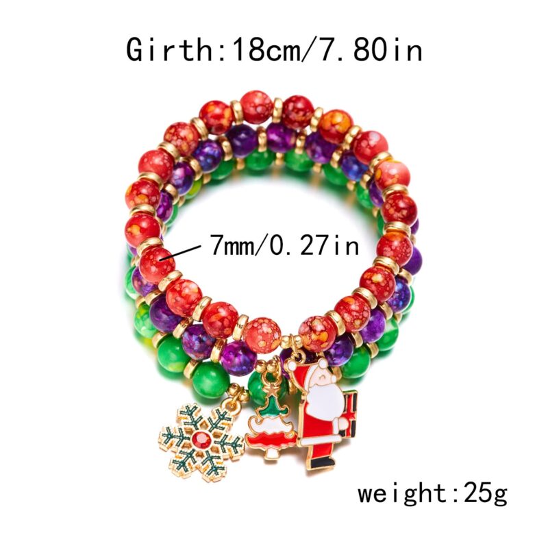 Holiday Santa Claus Tree Snowflake Bell Bracelets - Image 10