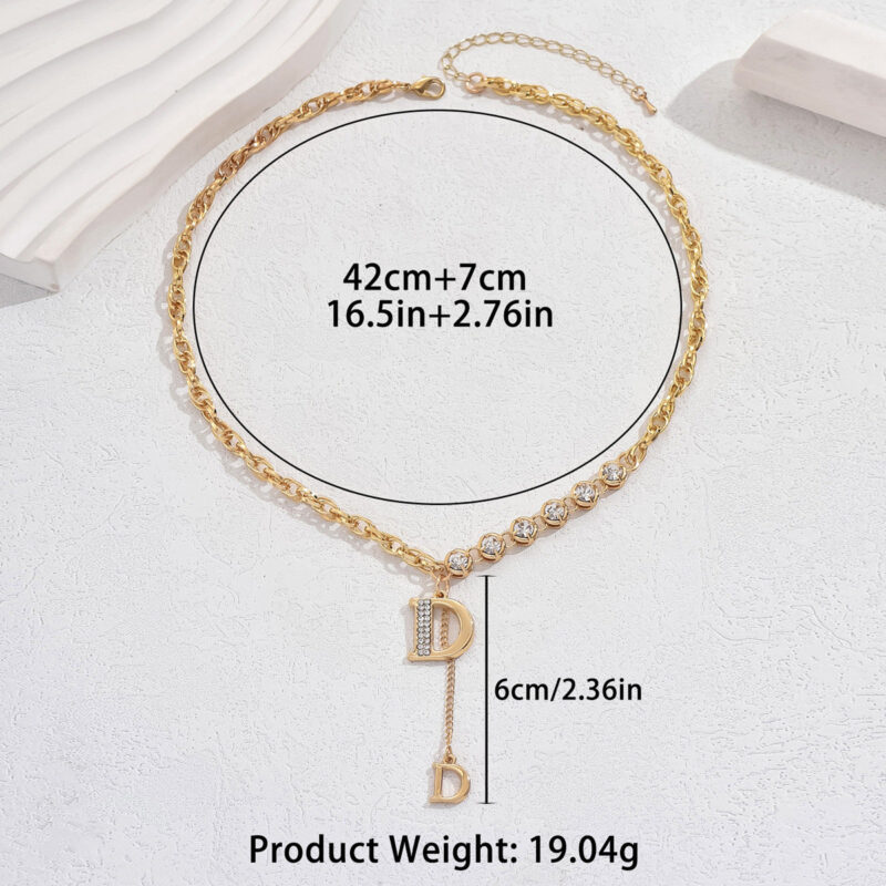 Women's Sweet Korean Style Fresh Personalized English Letters Design Clavicle Necklaces - Image 3