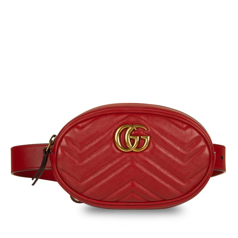 Gucci Marmont Belt Bag - Red - Barde