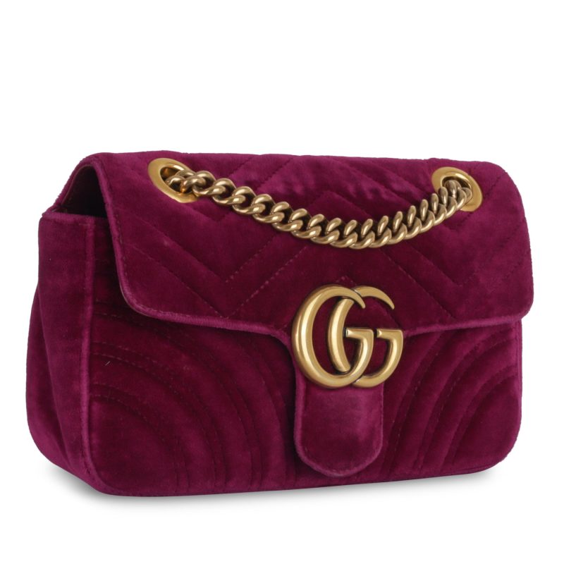 Gucci Mini Marmont Flap Bag - Velvet - Barde - Image 2