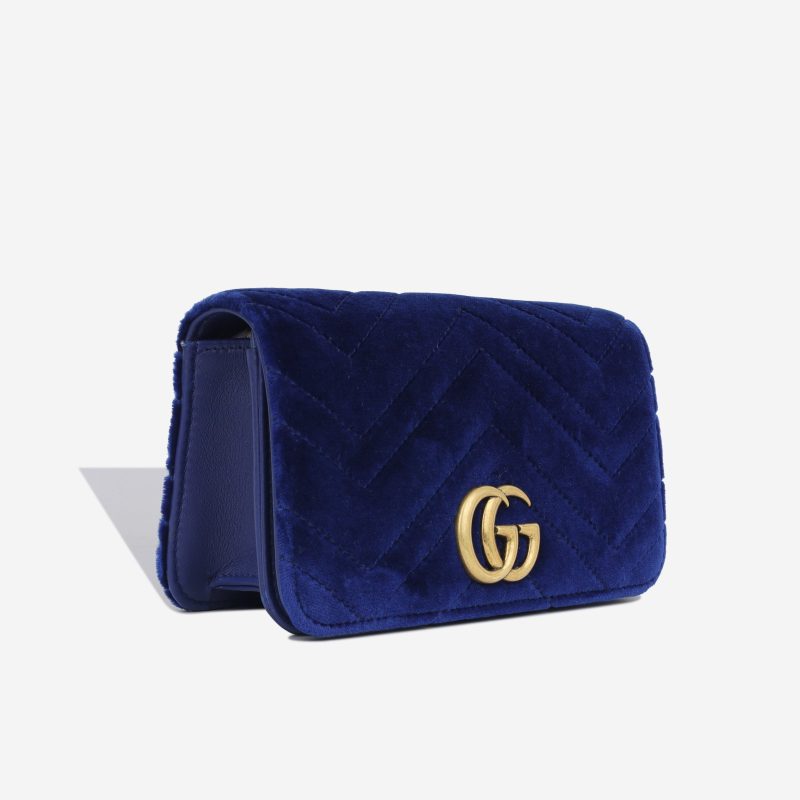Gucci Mini Velvet Chevron Flap - Barde - Image 2