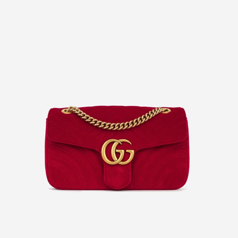 Gucci Small Marmont Bag - Red - Barde