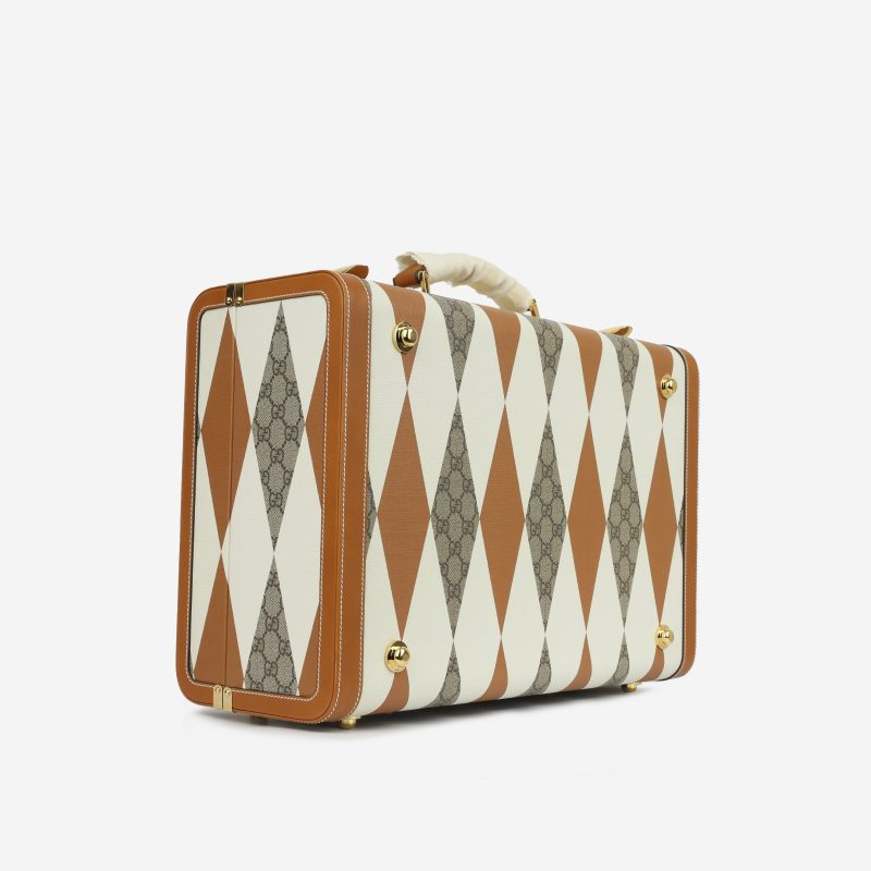 Gucci Medium Savoy Trunk - Rhombus GG Canvas - Barde - Image 3
