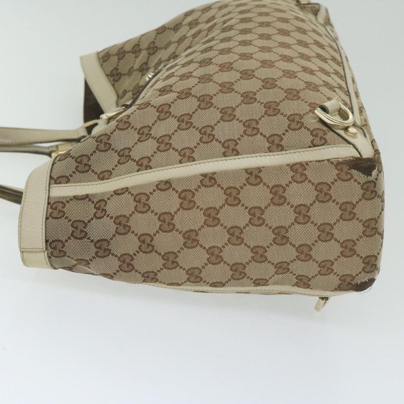 Gucci GG Canvas Tote Bag Beige White - Barde - Image 5