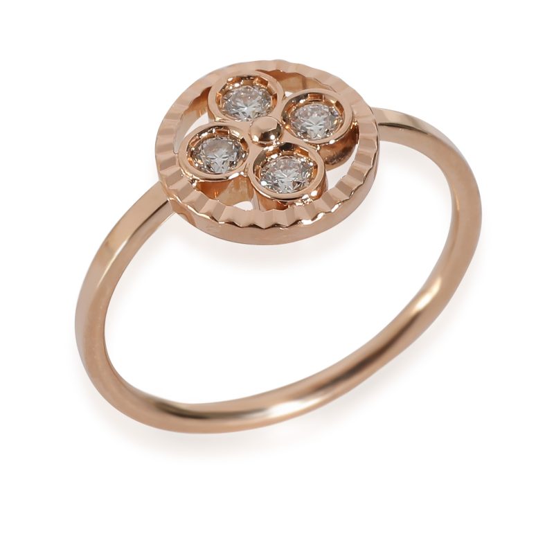 Louis Vuitton Sum Blossom Ring With Diamonds in 18KT Rose Gold 0.20 CTW - Barde - Image 3
