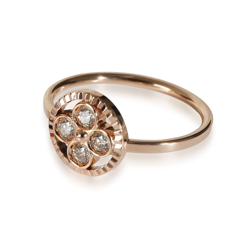 Louis Vuitton Sum Blossom Ring With Diamonds in 18KT Rose Gold 0.20 CTW - Barde - Image 2