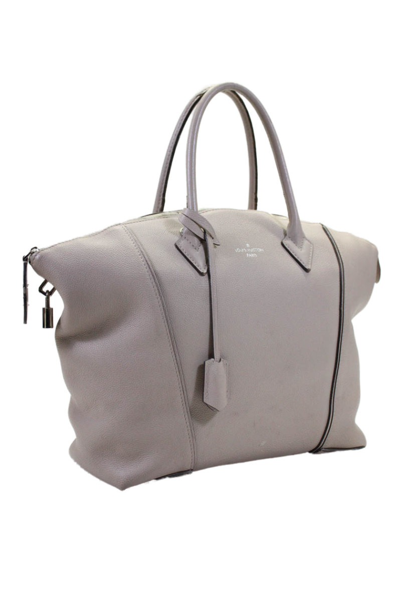 Louis Vuitton Womens Veau Cachemire Soft Lockit PM Tote Handbag Galet Leather - Barde - Image 4