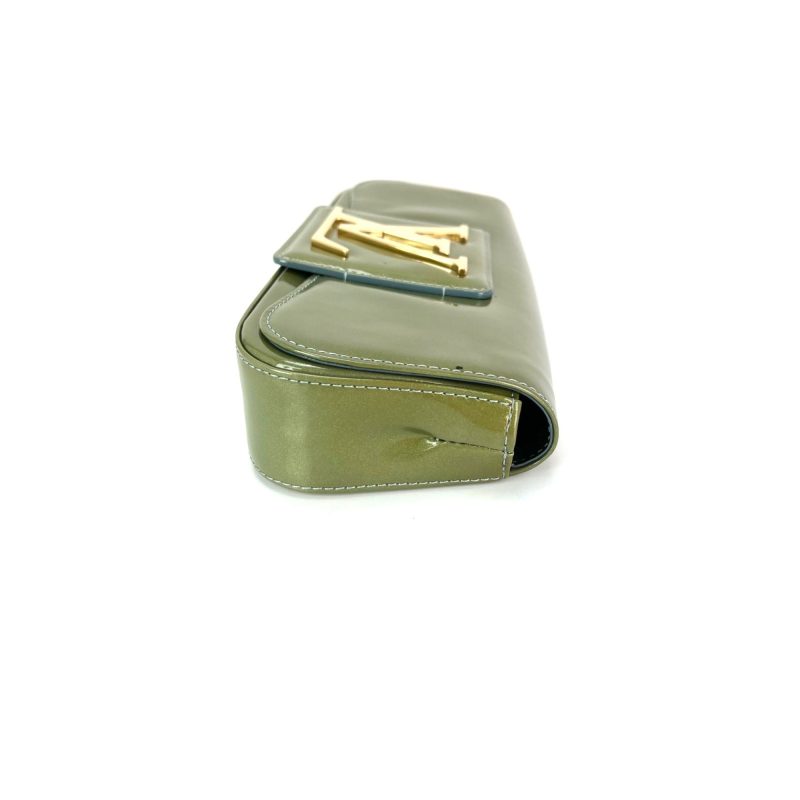 Louis Vuitton Patent Leather Sobe Green Clutch - Barde - Image 6