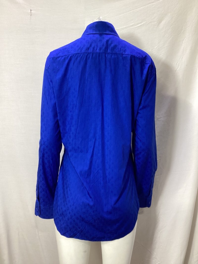 Louis Vuitton Monogram Long Sleeve Shirt in Blue Cotton - Barde - Image 2