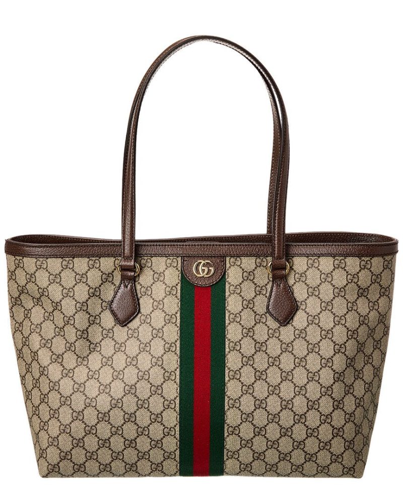 Gucci Ophidia Medium GG Supreme Canvas & Leather Tote - Barde