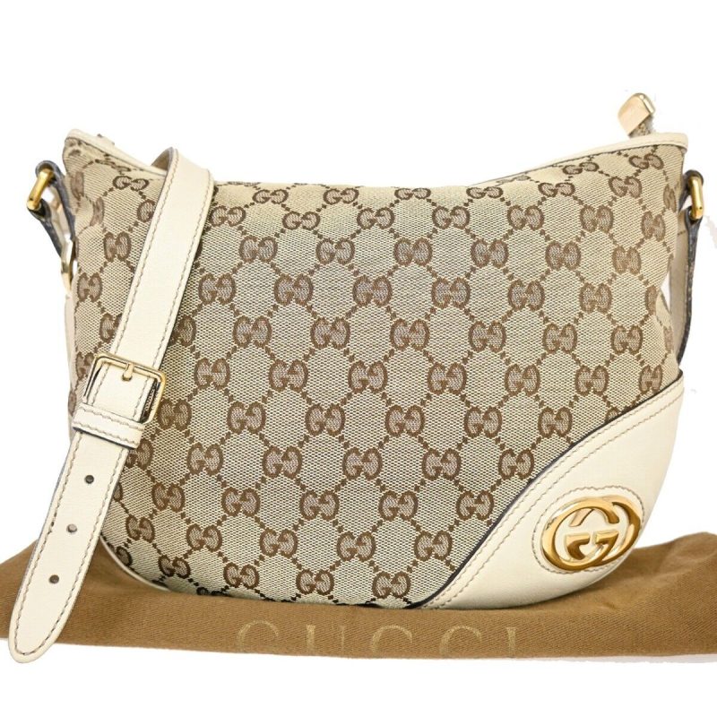 Gucci Britt  Canvas Shoulder Bag (Pre-Owned) - Barde